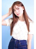 シースルーバング×ナチュラルストレート