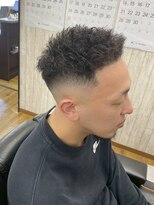 バーバー タカバタ 福井(Barber TAKABATA)&nbsp;メンズショート/ツイストスパイラルパーマ/フェード