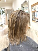 ヘアアンドメイク 心座(hair&make)&nbsp;大人ハイライトミディ