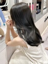 メゾンマイル 恵比寿(maison mile)&nbsp;大人綺麗なハイライトカラー/顔まわりカット/白髪ぼかし/恵比寿