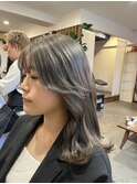 オリーブグレージュ*グレージュ透明感ダブルカラーケアブリーチ