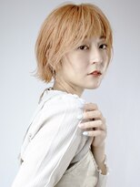 アルバム 新宿(ALBUM SHINJUKU)&nbsp;オレンジベージュ_ハイライトカラーセミウェットウェーブ_7850