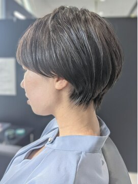 ジエクト 本店(The Ect) マッシュショート×シースルーバング×ダークカラー