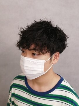 ソアー 新大阪(SOAR) カジュアルパーマツーブロック前下がり刈り上げボブ【新大阪】