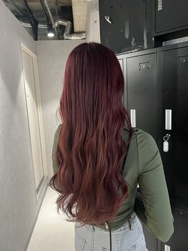 アンダーバーホワイト 京橋店(_WHITE) 【ピンクオレンジ】ゆるふわ巻き下ろしスタイル