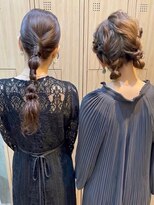 ガーデンヨコハマエスト(GARDEN YOKOHAMA est)&nbsp;お呼ばれヘア　編みおろし　ツインアレンジ