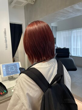 ガリカ 渋谷(Gallica) 【小岩井美希】ブリーチなしダブルカラーの暖色系カラー