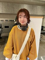 カフ(CAF)&nbsp;CAF FUKO オレンジブラウン/暖色系/ミニボブパーマ/大阪/心斎橋