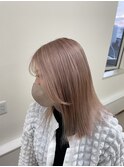 ハイトーン 外ハネボブ ピンクカラー 八戸20代30代40代
