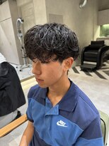 ゼスト リル 新宿(ZEST lill)&nbsp;シャドウパーマ 無造作パーマ くせ毛風 新宿 塩澤太一