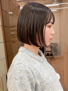 パークレーン アイス イヴェン(park lane ICI yeven) 切りっぱなしボブ　グレージュ　ラベンダーグレージュ　ボブrena