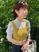 ツイギー 宮西店(TWiGGY)&nbsp;丸みショートにピンクブラウン