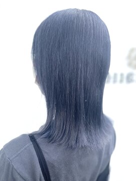 ヒビカ(HIBIKA) ダークグレー_インナーカラーブルー