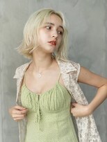 エースハバナ 渋谷(1 HAVANA)&nbsp;大人かわいい／20代30代／バングカット/ホワイトブロンド