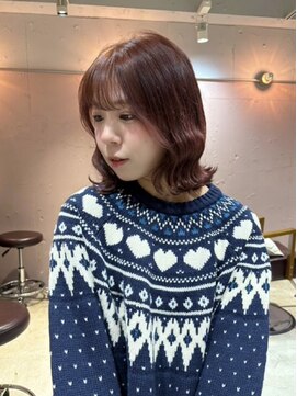 ラミエ バイ メルト 吉祥寺(lamie by melt) 【小川】ピンクブラウン/きりっぱなし/エアリーロング