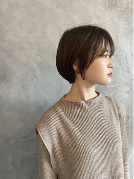 ハイライフ(Hi Life)の写真/【最高の似合せを】顔色を明るく見せる透明感カラーと骨格/扱いやすい似合わせカットで好印象な顔回りに*