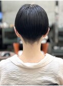 ◯イメチェン外ハネボブパーマ美髪ワイドバング刈り上げショート