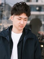 デフ(def)&nbsp;メンズ グリースウェット仕上げのツーブロックアップバング