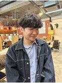シャドウパーマニュアンスパーマ韓国ヘアダウンパーマ眉毛カット
