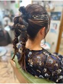 ツイン編みおろしアレンジ