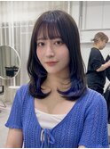 ”韓国風インナーカラーパープル×レイヤーカット