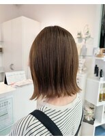 ミント(minto)&nbsp;切りっぱなしボブ外はねボブ髪質改善トリートメントカラー30代