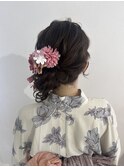 サイドシニヨン/クラゲヘア/浴衣ヘア/花火大会/お祭り