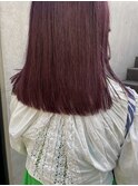 ストレートくびれヘアアプリコットオレンジハイライトカラー