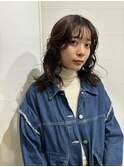 ◎小顔ミディアムパーマミディアムデジタルパーマボブパーマ前髪