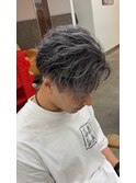 ホワイトシルバーアッシュバレイヤージュ