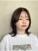 くびれヘア／ミディアムヘア／イルミナカラー／髪質改善／前髪