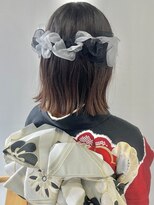 ヘアー アイス 御器所本店(HAIR ICI)&nbsp;艶髪卒業式成人式ボブアレンジ◎ブリーチなし暗髪