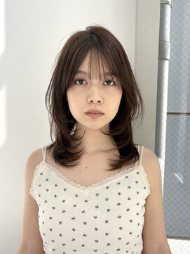 ソト 銀座(soto.) ミディアムレイヤーカット/大人ガーリー/ダークアッシュ/銀座