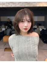 サンド 銀座(sand)&nbsp;前髪ありくびれレイヤーボブ｜小顔韓国風ボブ【銀座】