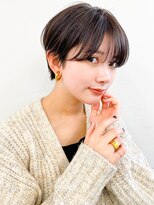 エルプラスヘアー 平尾店(L+hair) 大人可愛い30代40代小顔ハンサムショートベージュシースルー
