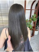 髪質改善カラーでつやつやオリーブ/a