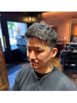 ハナテンベース(HANATEN BASE) メンズビジネスアップバングショート_バーバースタイル