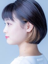 ダブル(DOUBLE)&nbsp;ハッシュカットグレージュデザインカラーツートーンカラー高松
