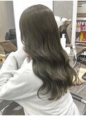 ブリーチなし地毛風カラー/前髪あり韓国風こなれミディ/新宿
