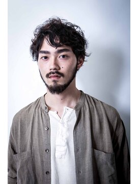 サイドバーンズ(side-burns) 無造作パーマ