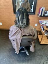 ヘアーサロン デペント(HAIR SALON Depend)&nbsp;ケアブリーチインナーカラー　ブルーブラック×ホワイトシルバー