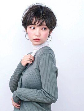 オーブ ヘアー アズール 吉祥寺店(AUBE HAIR azul) 耳かけショート×ダークグレージュ