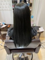 美髪ダークグリーンカラー