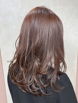 カームバイリコ 学芸大学(calm by liko)&nbsp;ピンクブラウン/ピンクヘア/ワンカールレイヤー/簡単内巻きヘア