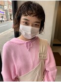 全体クリクリパーマ オン眉/西田