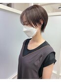 前髪シースルーハンサムマッシュショート