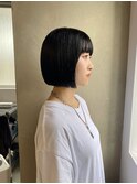 ぱつっとボブ/切りっぱなしボブ/縮毛矯正/髪質改善［南青山］