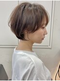 モードに大人可愛いダークアッシュイメチェンショートボブ