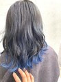 アン センター南(un) 裾カラーのブラック×ブルー【髪質改善オージュア】