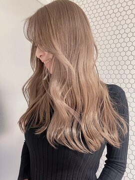 サイン 表参道(SIGN) ミルクティーベージュダブルカラーインナーカラーケアブリーチ